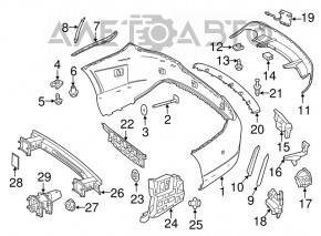 Vârf toba dreapta Mercedes CLA 250 14-19 crom nou original OEM