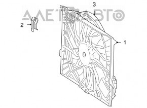 Difuzorul carcasei radiatorului cu ventilator asamblat Mercedes W221 M273