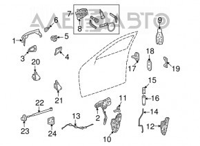 Петля двери верхняя передняя правая Mercedes W221