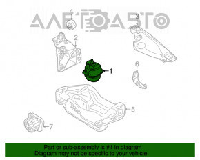 Подушка двигателя левая BMW X5 F15 14-18 N55