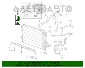 Suport radiator stânga sus GMC Terrain 10-17 2.4