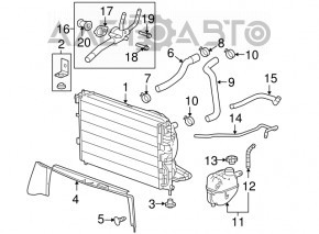 Suport radiator stânga sus GMC Terrain 10-17 2.4