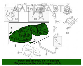 Rezervorul de combustibil Cadillac CTS 14-