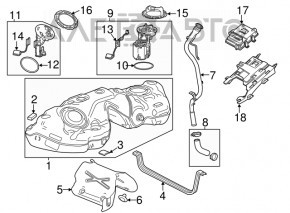 Rezervorul de combustibil Cadillac CTS 14-