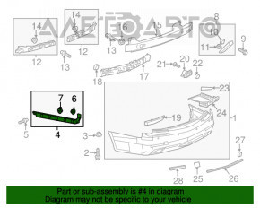 Suportul pentru bara spate dreapta Cadillac CTS 14-