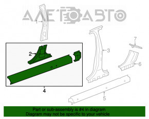 Bara metalica cu stâlpul frontal stânga pentru Chevrolet Volt 11-15