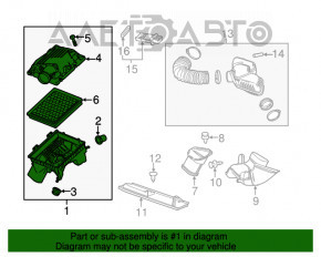 Corpul filtrului de aer Chevrolet Malibu 13-15 hibrid cu EGR