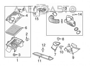 Corpul filtrului de aer Chevrolet Malibu 13-15 hibrid cu EGR