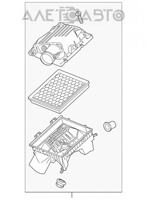 Корпус воздушного фильтра Chevrolet Malibu 13-15 hybrid без егр