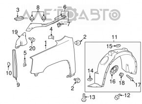 Protecția arcului lateral dreapta pentru Chevrolet Equinox 10-17