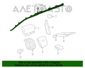 Подушка безопасности airbag боковая шторка правая GMC Terrain 10-17