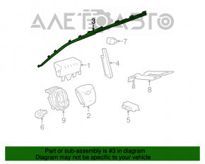 Perna de siguranță airbag, cortina laterală stânga pentru Chevrolet Equinox 10-17.