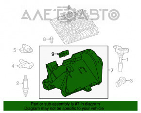 Suportul blocului ECU Cadillac CTS 14- 2.0 3.6