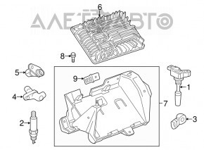 Suportul blocului ECU Cadillac CTS 14- 2.0 3.6