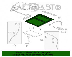 Mecanismul de deschidere a portbagajului pentru Chevrolet Equinox 10-17