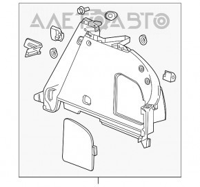 Capacul arcului drept Chevrolet Volt 11-15 negru.