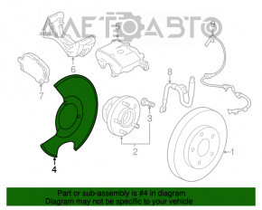 Placă de frână față stânga Chevrolet Impala 14-20 30mm