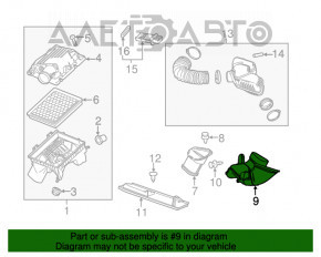 Воздухоприемник Chevrolet Malibu 13-15 hybrid