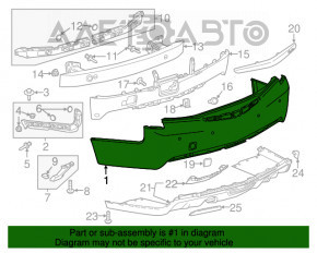 Bara spate goală Cadillac ATS 13- nouă originală OEM