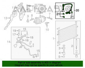 Bobina de aer condiționat condensator-compresor Chevrolet Malibu 13-15 2.4 hibrid