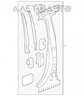 Стойка кузова центральная правая GMC Terrain 10-17 отпилена