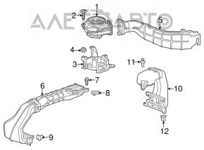 Conducta de aer pentru radiatorul de încălzire Chevrolet Malibu 13-15 hibrid.