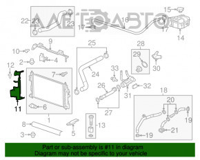 Deflector radiator stânga Chevrolet Malibu 13-15 hibrid