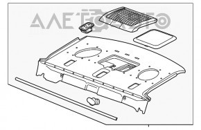 Raftul din spate Chevrolet Malibu 13-15 hibrid