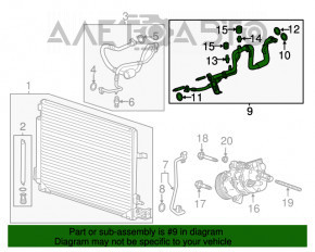 Tubul de aer condiționat al compresorului de încălzire al celui de-al doilea Cadillac ATS 13- 2.0T 2.5