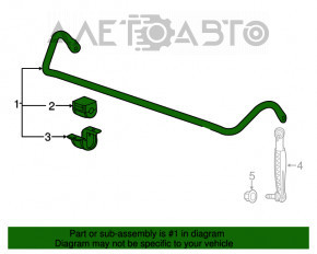 Stabilizatorul frontal pentru Cadillac ATS 13- rwd 23,5mm