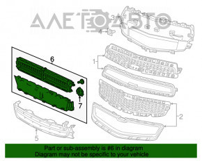 Jaluzele deflectorului radiatorului Chevrolet Malibu 13 pre-restilizare