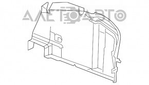 Capacul arcului drept Chevrolet Malibu 13-15 hibrid negru