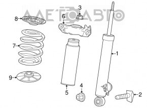 Amortizor spate dreapta Chevrolet Malibu 13-15