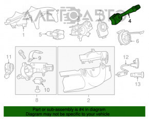 Comutatorul de sub volan din partea dreaptă pentru Chevrolet Cruze 11-15