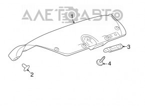 Capacul portbagajului Chevrolet Malibu 13-15 negru