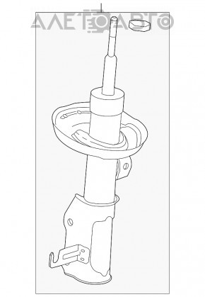 Стойка амортизатора в сборе передняя правая Chevrolet Malibu 13-15