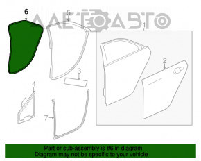 Уплотнитель дверного проема задний левый Cadillac CTS 14-