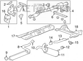 Кронштейн глушителя передний левый Chevrolet Impala 14-20 2.5