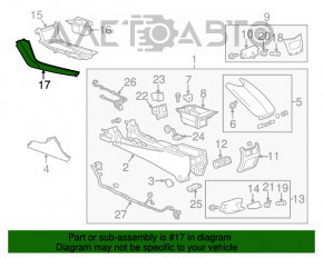 Moldura consolei centrale dreapta neagra Cadillac ATS 13-