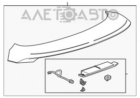 Spoilerul portbagajului pentru Chevrolet Volt 11-15