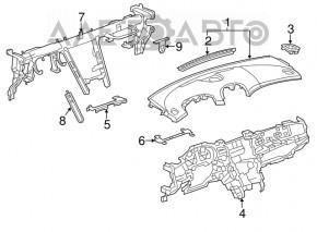 Торпедо передняя панель без AIRBAG Chevrolet Malibu 13-15 черная