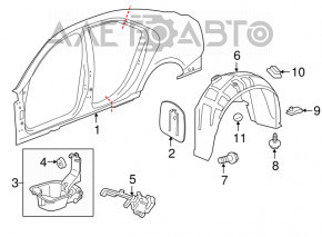 Aripa spate dreapta Cadillac ATS 13-