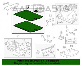 Capacul portbagajului Cadillac ATS 13 - negru, structura manerului, zgarieturi