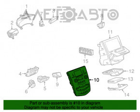 Monitor, display, controlul climatului Cadillac ATS 15- rest 4 inch, cu încălzire