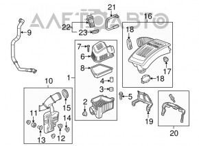 Корпус воздушного фильтра GMC Terrain 10-17