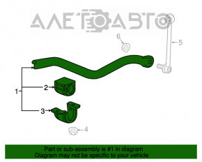 Stabilizatorul frontal Chevrolet Camaro 16-