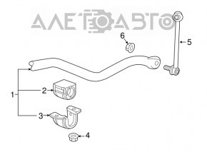 Stabilizatorul frontal Chevrolet Camaro 16-