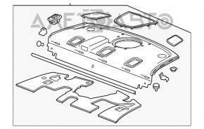 Raftul din spate Cadillac ATS 13- gri