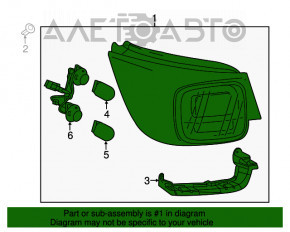 Lampa exterioară aripă stângă Chevrolet Malibu 13-15 halogen