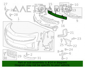 Amplificatorul de bara fata pentru Chevrolet Camaro 16-